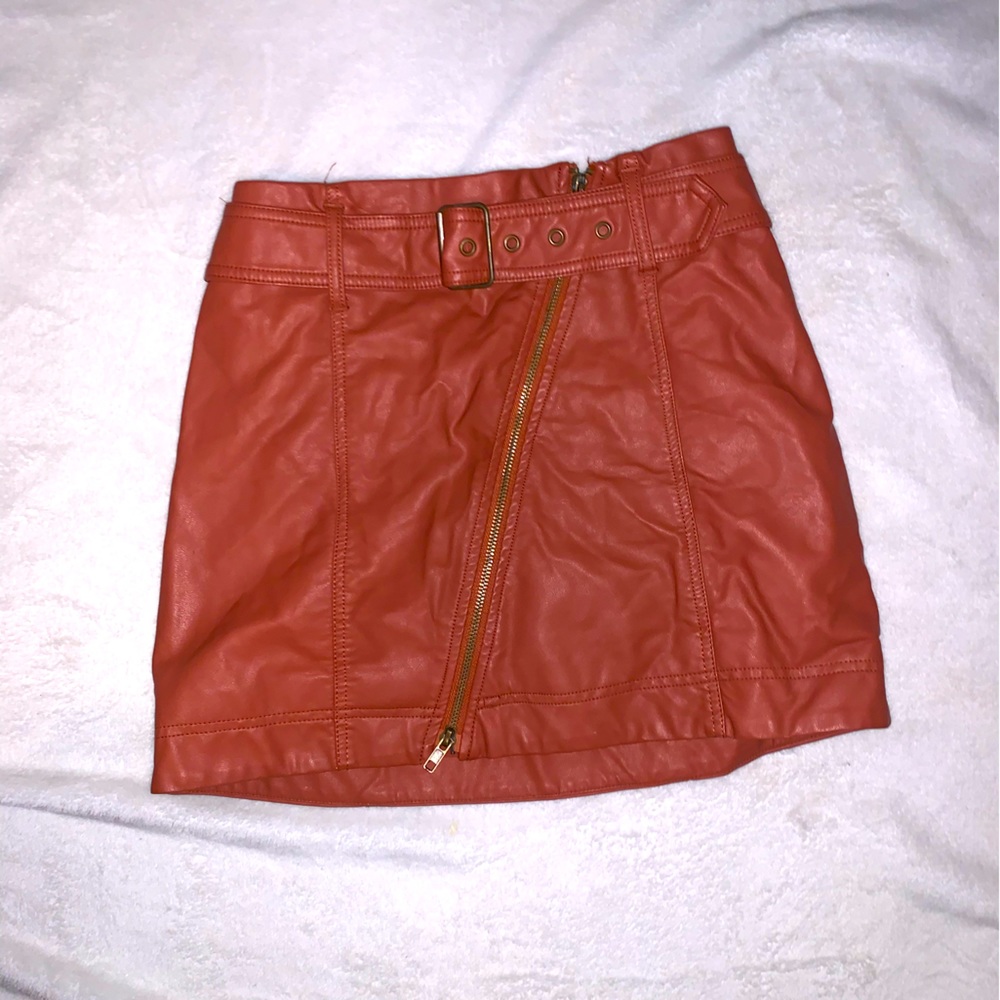 Free People Leather Skirt